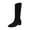 Black, variant on Wensltd Women Low Block Heel Knee High Boots Side Zipper Round Toe Fall Winter Boots Wide Width Black