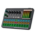 thumbnail image 1 of Dispositivo de tarjeta de sonido portátil Muslady SK500, cambiador de voz, mezclador de audio con múltiples efectos de sonido integrados, batería recargable, conexión BT para smartphone, computadora,, 1 of 6