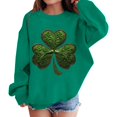 thumbnail image 6 of Otqutp St. Patricks Day Sweatshirt for Girls Long Sleeve Crewneck Irish Sweat Shirts Unisex Oversized Saint Patty's Pullover Tops, 6 of 6
