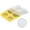 Yellow, variant on romoty Silicone Golf Ball Ice Cube Maker Mold, Food Grade 4-Well Large Sphere Ice Tray with Built-in Funnel for Whiskey, Cocktails & Golf Lovers Gift