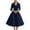 Blue, variant on CAIXIA Women's Vintage Tea Dress Fall Fit and Flare 3/4 Sleeve Elegant Cocktail Party Formal Church Dresses 2026,Purple
