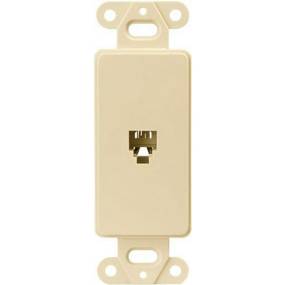 Cooper 3560V Ivory Four Wire Telephone Jack Decorator Wall Plate Insert