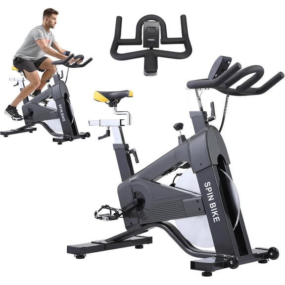 Exercise Bike for home, Indoor Cycling Bike Stationary, Quiet Magnetic Workout Bike with Comfortable Seat Cushion, 330LB Capacity, Digital Display for Home Gym