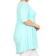 thumbnail image 2 of Women's Plus Size Trendy Style Baby Doll Solid Dress, 2 of 5