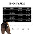thumbnail image 3 of Honeysea 3 Pairs Sheer Tights for Women, 20D Black Tights High Waist Pantyhose with Reinforced Toe, 3 of 4
