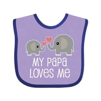 Inktastic My Papa Grandpa Loves Me Boys or Girls Baby Bib