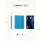 thumbnail image 3 of Espejo compacto OMIRO de cuero PU azul con aumento 1X/3X, 3 of 9