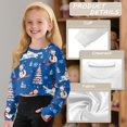 thumbnail image 6 of DISNIMO Christmas Snowman Tree Printed Girls Crop Tops Long Sleeve T Shirts Kids Crewneck Pullover Sweatshirt Fashion Casual Cropped Tops for Teens Youth, 6 of 7