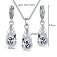 thumbnail image 6 of rygai 1 Set Pendant Earrings Rhinestone Cubic Zirconia High Gloss Temperament Geometric Decoration Shinny Fashion Spiral Shaped Necklace Set Women Gift,Champagne, 6 of 8