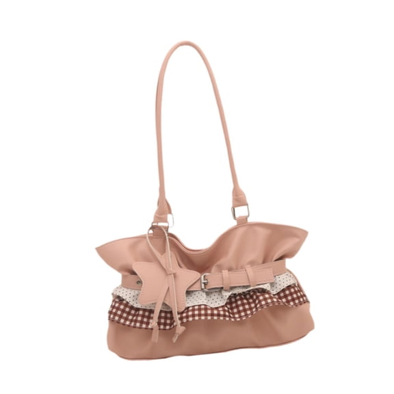 amagogo Tote Bag for Women Comfortable Stylish Underarm Purse for Leisure Shopping Party Pink