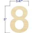thumbnail image 2 of Pack of 1, 5 Inch x 1/4" Baltic Birch 8 Round Wood Numbers for Wood Craft Project, Children or Adult Art Work, Home and Holiday Décor and DIY Fun, Made in USA, 2 of 2