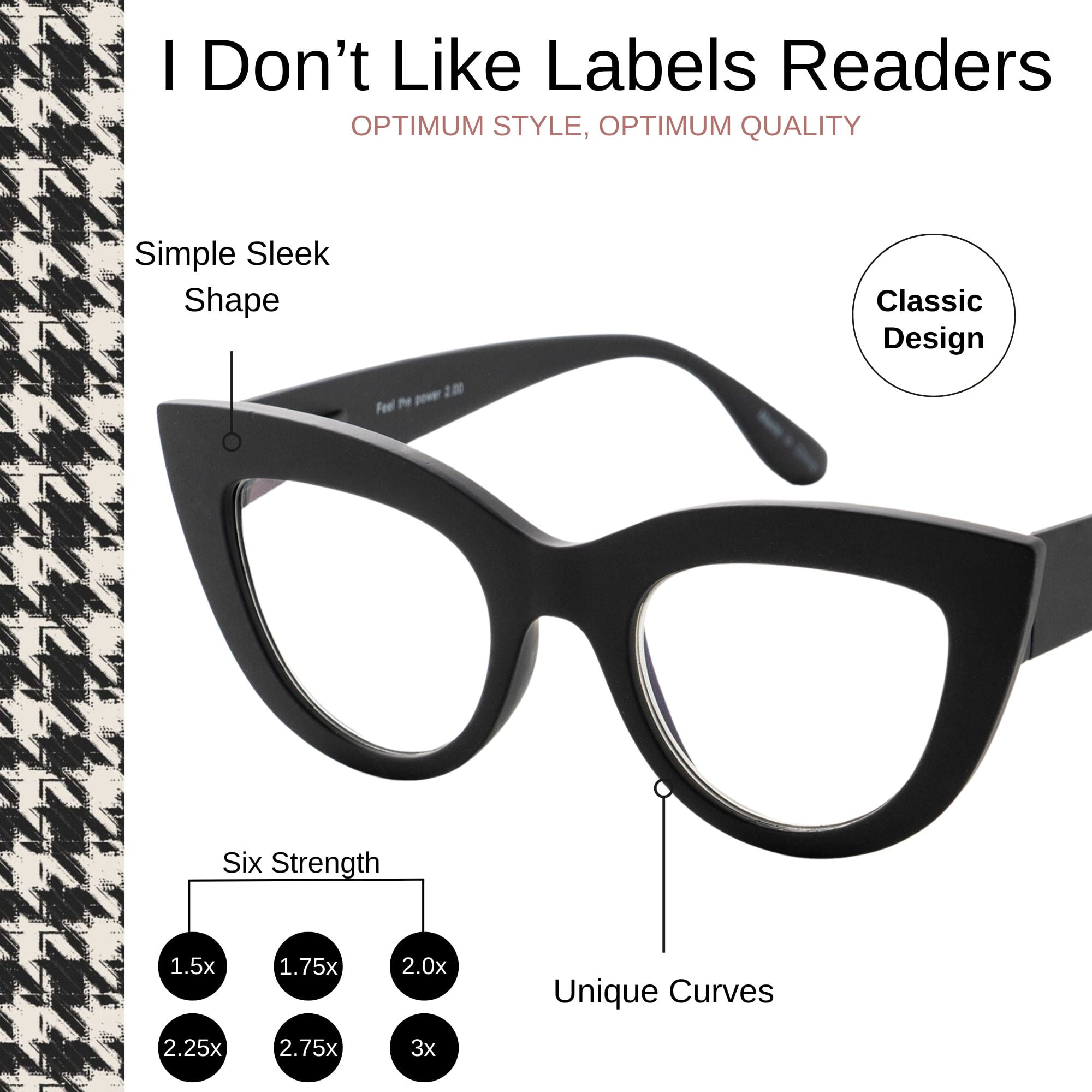 Optimum Optical Signature Blue Light Filtering Readers - I Don't Like Labels, +2.0