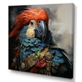 thumbnail image 2 of Designart "Pirate's Feathered Parrot Companion" People Wall Art - Modern Blue Pirate Hallway Wall Art Decor, 2 of 6