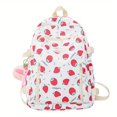 thumbnail image 1 of Mochila De Estudiante Con Estampado De Fresa, Mochila Escolar Para Niñas Kawaii, Mochila De Viaje Informal De Nailon, 1 of 4