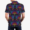thumbnail image 3 of Balery Mandalas Dragonfly Printed Men’s Short Sleeve Polo Shirt, Midweight Men's Shirt,Golf Polo shirts -Medium, 3 of 8