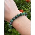 thumbnail image 5 of Ruby Zoisite Crystal Bead Bracelet 8mm, Wholesale Genuine Ruby Zoisite Stretch Gemstone Bracelet, Gift for Men & Women (10), 5 of 9