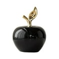 thumbnail image 2 of Estatua de manzana de cerámica, figura decorativa coleccionable, adorno de escritorio simple para Negro, 2 of 9