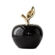 thumbnail image 2 of Estatua de manzana de cerámica, figura decorativa, arte moderno, artesanía, adorno de escritorio para Negro, 2 of 9