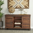 thumbnail image 2 of DecMode 54" x 33" Brown Wood 6 Shelves and 2 Doors Buffet with Wheels, 1-Piece, 2 of 9