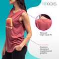thumbnail image 4 of FITKICKS Optimist Active Lifestyle Tank Top Loose-Fitting Workout Top, Daydreamer Small (Women's), 4 of 8