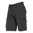 thumbnail image 4 of hopeusnice Mens Workout Casual Beach Solid Color Fashion Summer Cotton Linen Cargo Shorts Activewear Running Shorts Straight Buttons Zipper with Pockets Pants Mid Waist Dark Gray XL, 4 of 5