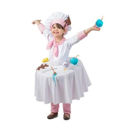 Halloween Girl's Messy Baker Table Top Child Costume