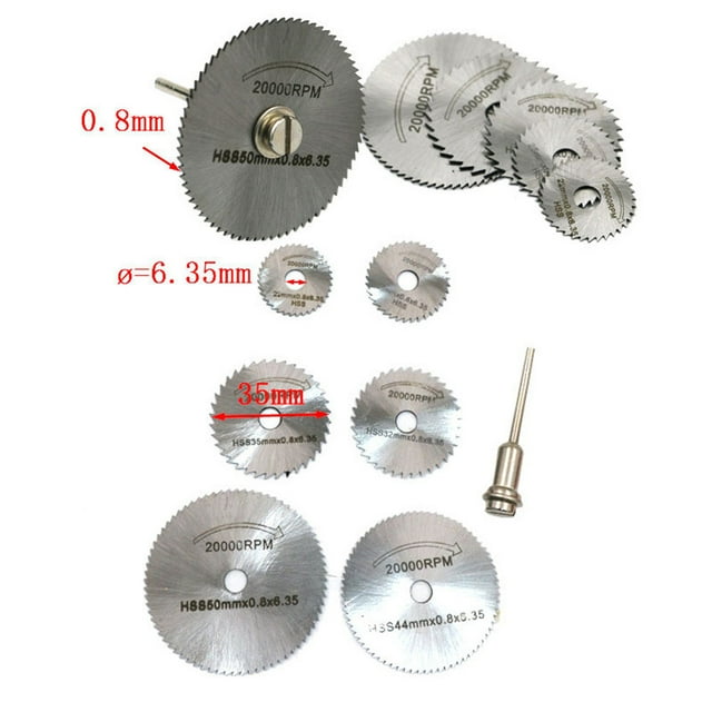 Disc Mandrel Tools Set for Saw and Drills – 6 Compatible Wheel Discs for Cutting Faucets and Related Accessories