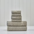 thumbnail image 2 of Modern Threads Jacquard Border 6-Piece Cotton Bath Towel Set, Taupe, 2 of 5