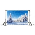 thumbnail image 2 of GreenDecor 7x5ft Photography Backdrop Christmas Pine Tree Forest Snow Covered Landscape Snowflakes Sunshine Nature Winter Scene Happy New Year Backgro, 2 of 5