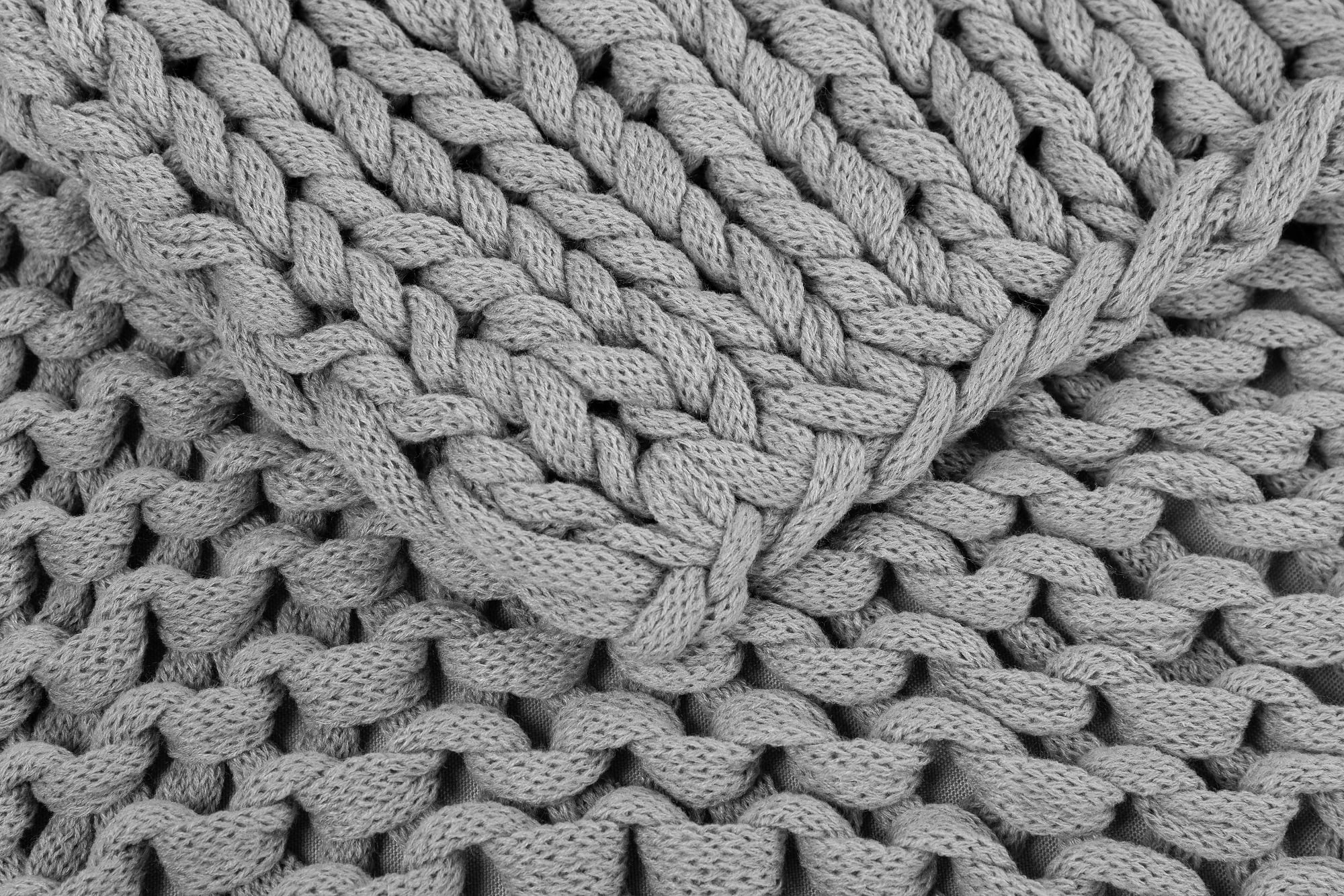 Silver One Super Chunky Knitted Throw Blanket, Gray, 50" x 60"