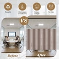 thumbnail image 6 of Brown Ombre Window Privacy Film, Modern Abstract Art Farmhouse Gradient Static Cling UV Sun Blocking Tint Film Heat Control Windows Films for Bedroom Bathroom, Window Stickers 17.7"x39.3", 6 of 8