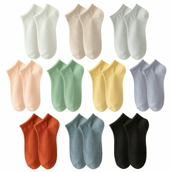 TELOLY 12Pairs Ankle Socks for Women,100%Cotton Women'S Socks Size 9-11,Womens Running Socks