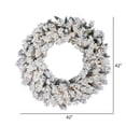 thumbnail image 2 of Vickerman 42" Flocked Snow Ridge Artificial Christmas Wreath, Clear Dura-lit Incandescent Lights, 2 of 4