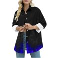 thumbnail image 1 of NARABB Women's Flame Printed Loose Long Sleeved Shirt, 1 of 2