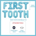 thumbnail image 4 of 3PCS Blue First Tooth Letter Balloons and Tooth Shape Balloon Decorations boys First Tooth Birthday Party Supplies, 4 of 4