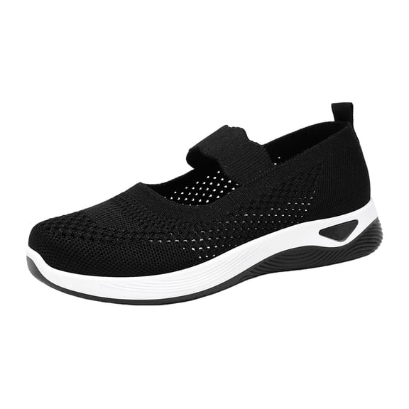Willtoo 2026 Orthopedic Shoes for Women Slip on Walking Shoes Nurse Shoes Arch Support Wide Width Work Sneakers Black 9 Wide