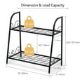 thumbnail image 2 of Gymax 2-tier Metal Plant Stand Shelf Flower Pot Holder Display Rack Shoe Organizer, 2 of 10