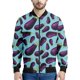 thumbnail image 3 of Chaquetas con cremallera y estampado de berenjena a la moda para hombre, abrigo vegetal con estampado 3D, chaqueta informal de calle con cremallera para mujer, sudadera de manga larga, 3 of 5