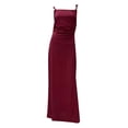 thumbnail image 3 of Women's Suspender Corset Long Skirt Thin Shoulder Strap Ruffled Elegant Evening Dress Long Skirt Women Junior Dresses Dresses for Women Casual Summer Midi Length Aline Summer Dress for Women High Neck, 3 of 4