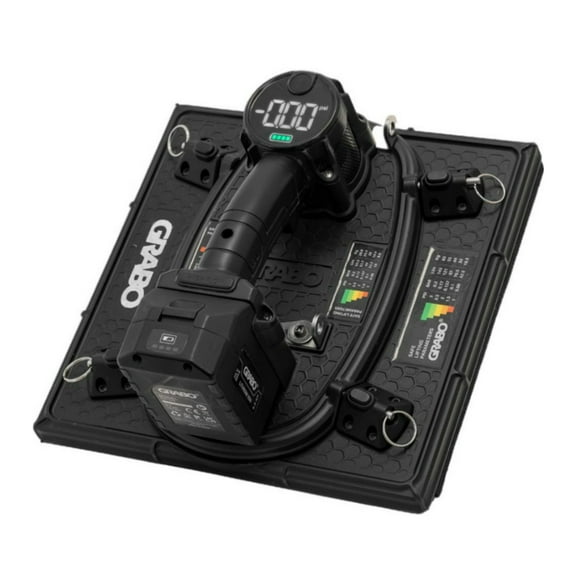 GRABO High-Flow Suction Tool Kit with Suction Plate, LED Display, and T-Bar Attachment (Black)