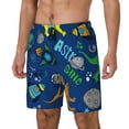 thumbnail image 2 of Haiem Dinosaur In Space Men'S Quick-Dry Swim Trunks: Comfortable Beach Shorts With Mesh Lining And Pockets - Ideal For Swimming And Sunbathing X-Large, 2 of 9