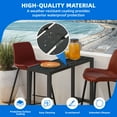 thumbnail image 3 of Dextrus 39" Rectangular Iron Plate Patio Bar Table with Sturdy and Weather-Resistant Features, Gray, 3 of 6