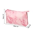 thumbnail image 2 of Unique Bargains Makeup Bag Marble Cosmetic Travel Bag Make Up Brush Organizer Bag Storage for Women Pink 9"x3"x6", 2 of 7