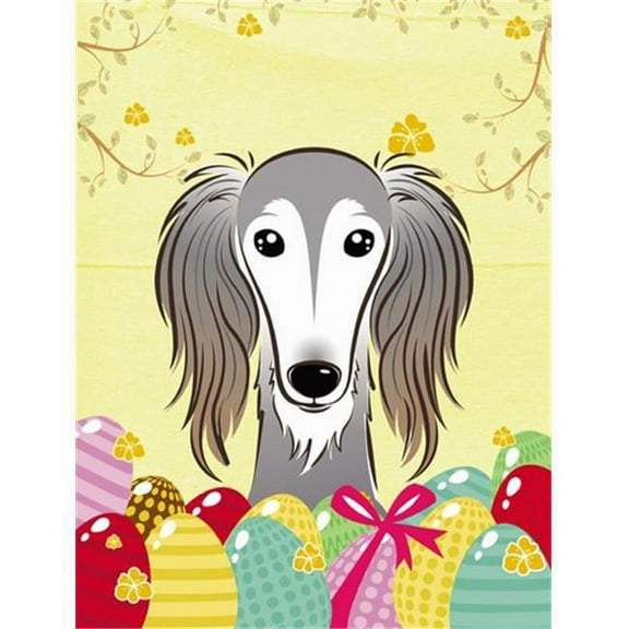 Saluki Easter Egg Hunt Garden Flag