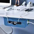thumbnail image 2 of EIMELI Cable Management Box Under Desk Hidden Organizer for Desktop Home Office - White, 2 of 4