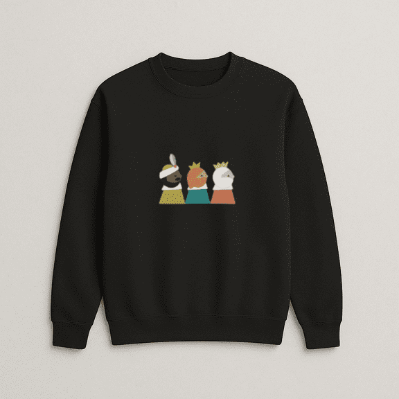 Los Reyes Magos Three Kings Traditional Cultural Holiday Art Sweatshirt, up to Size 5XL