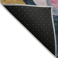 thumbnail image 5 of 8' X 10' Green Pink And Teal Blue Abstract Washable Indoor Outdoor Area Rug, 5 of 5