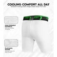 thumbnail image 5 of Exxact Sports Youth Compression Shorts with Soft Athletic Cup for Baseball Football Hockey, Boys Cup Underwear with Cup - (Pack Of 2, YXS, White), 5 of 7