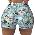thumbnail image 2 of Picia pirate with funny animals Printed Workout Shorts for Women Seamless Scrunch Butt Lifting High Waisted Yoga Gym Booty Running Moisture-wicking Short Pants-XX-Large, 2 of 8