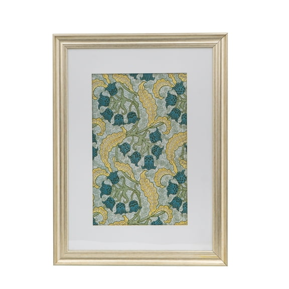 A&B Home Smithsonian - Floral Framed Wall Art - 24" x 32" - Gold Frame - Green,Blue
